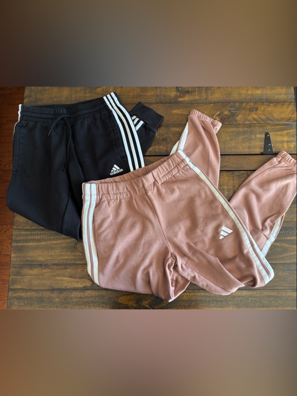 adidas Track Joggers set - Black & Dusty Rose